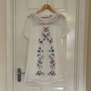 Embroidered white dress/ beach cover up soooooo cute